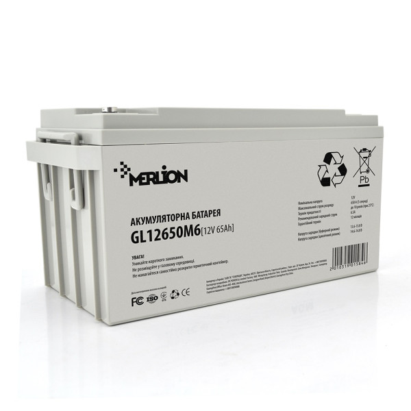 Купить Акумуляторна батарея Merlion 12V 65AH (GL12650M6/01584) GEL