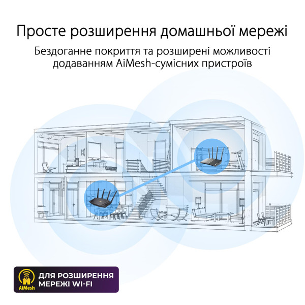 Купити Бездротовий маршрутизатор Asus RT-AX57 (90IG06Z0-MO3C00)