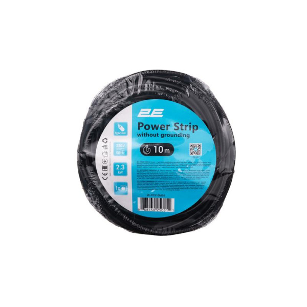Купить Мережевий подовжувач 2E 1XCEE7/17, 2G*1.0мм, 10м, black (2E-PC210M10)