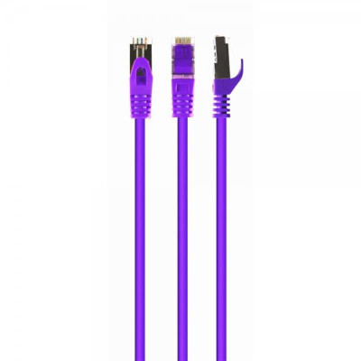 Купить Патч-корд S/FTP Cablexpert (PP6A-LSZHCU-V-10M) cat.6a, литий, 50u "штекер із засувкою, 10м, фіолетовий