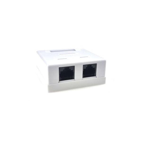 Купить Розетка EServer (WT-2015A) 2хRJ-45, Cat5Е, зовнішня, білий