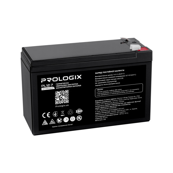 Купити Акумуляторна батарея Prologix 12V 7AH (PL12-7) AGM