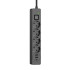 Купить Фільтр живлення ColorWay CW-CHE432PDB 4 розетки, 3USB (2USB-A + 1 TYPE-C) (24W), 2м, Black