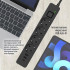 Купить Фільтр живлення ColorWay CW-CHE432PDB 4 розетки, 3USB (2USB-A + 1 TYPE-C) (24W), 2м, Black