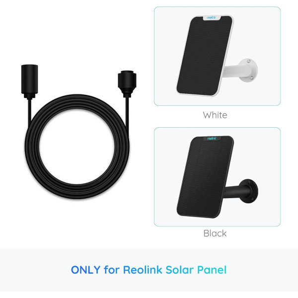 Купити Кабель подовжувач для сонячної панелі 4,5 М Reolink Solar EX Cable(USB-C) Black