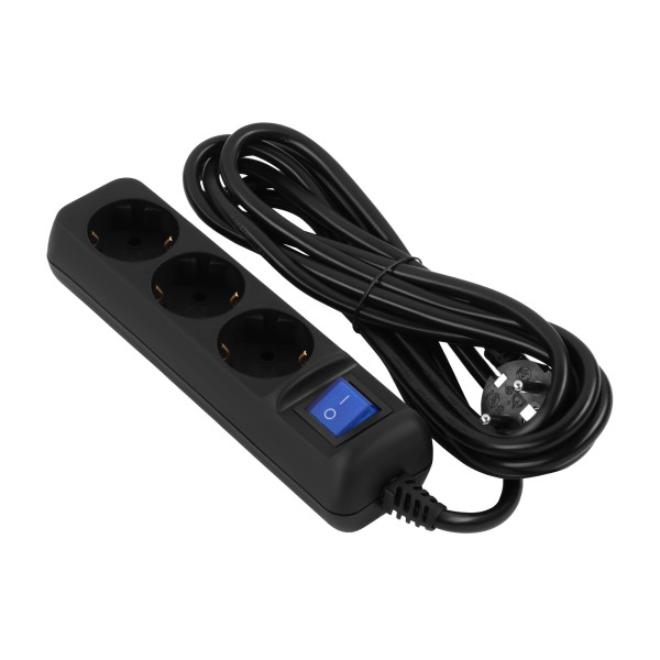 Купити Фільтр живлення 2E (2E-U03ESM3BK) 3 розетки, 3 м, Black