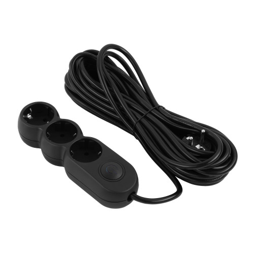 Купить Фільтр живлення 2E (2E-U03VES10MBK) 3 розетки, 10 м, Black