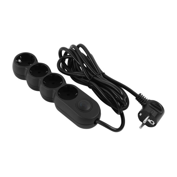 Купить Фільтр живлення 2E (2E-U04VESM3BK) 4 розетки, 3 м, Black