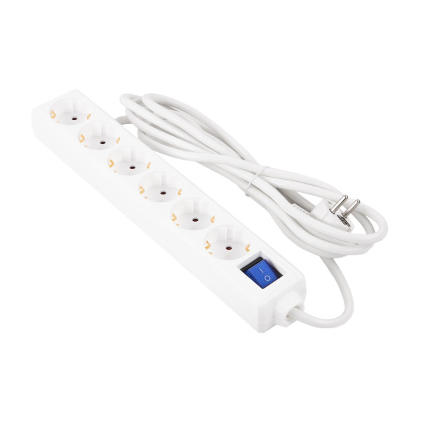 Купить Фільтр живлення 2E (2E-U06ESM3WH) 6 розеток, 3 м, White