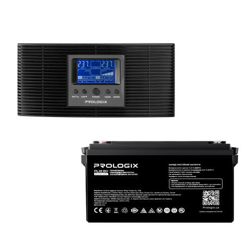 Купити Комплект резервного живлення Prologix 600 (PLP600XL) + АКБ PL12-80, AGM