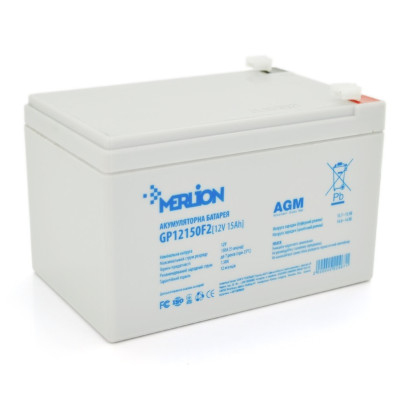Купити Акумуляторна батарея Merlion 12V 8.0AH (GP12150F2/22467) AGM