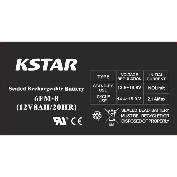 Купить Акумуляторна батарея KSTAR 12V 8.0AH (6-FM-8) AGM