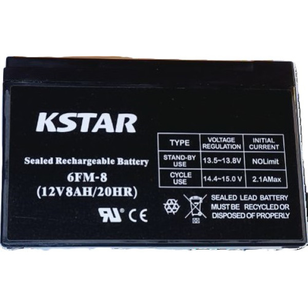 Купить Акумуляторна батарея KSTAR 12V 8.0AH (6-FM-8) AGM