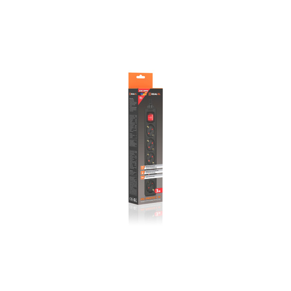 Купить Фільтр живлення REAL-EL RS-Protect M 10м Black
