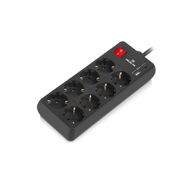 Купити Фільтр живлення REAL-EL RS-Protect 805 1.8м Black (EL122300042)
