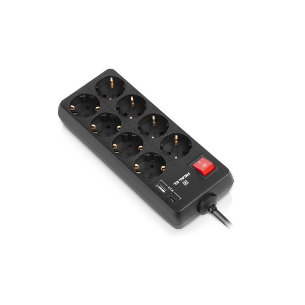 Купити Фільтр живлення REAL-EL RS-Protect 805 1.8м Black (EL122300042)