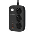 Купити Фільтр живлення ColorWay CW-CHE34PDB GaN3 Pro PD 65W (2USB-A + 2 TYPE-C) 3 розетки, 4 USB, 2 м, чорний