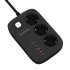 Купити Фільтр живлення ColorWay CW-CHE34PDB GaN3 Pro PD 65W (2USB-A + 2 TYPE-C) 3 розетки, 4 USB, 2 м, чорний