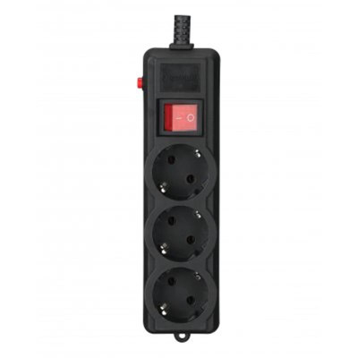Купити Фільтр живлення Gembird Pro (SPG3-G-10B-PRO) 3 розетки, 3м, чорний