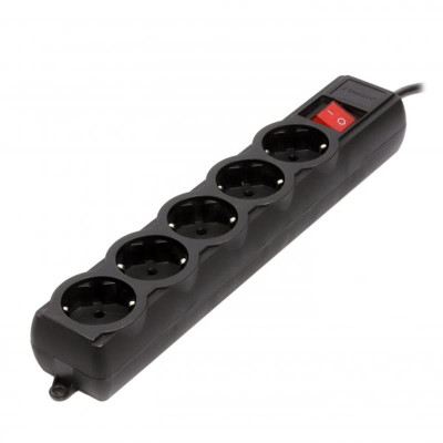 Купить Фільтр живлення Gembird Pro (SPG5-G-6B-PRO) 5 розеток, 1.8м, чорний