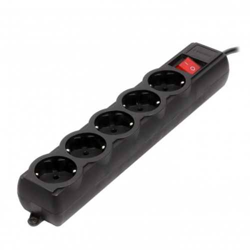 Купити Фільтр живлення Gembird Pro (SPG5-G-6B-PRO) 5 розеток, 1.8м, чорний