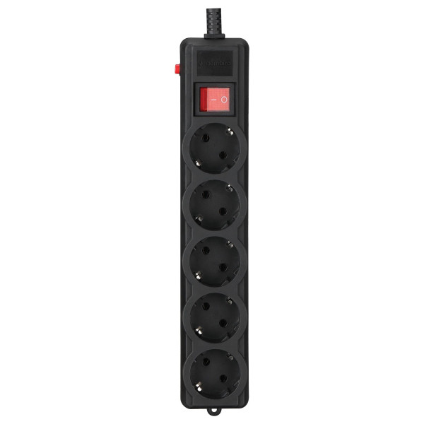 Купити Фільтр живлення Gembird Pro (SPG5-G-6B-PRO) 5 розеток, 1.8м, чорний