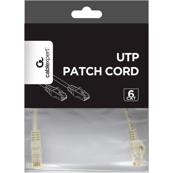 Купить Патч-корд UTP Cablexpert (PP6U-CU-0.25M) Cat.6, литий, 50u" штекер із засувкою, 0.25 м, сірий