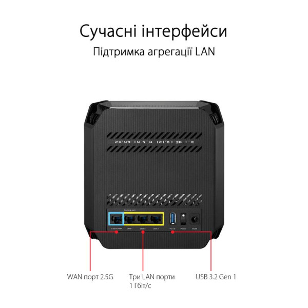 Купити Wi-Fi Mesh-система Asus ROG Rapture GT6 2pk Black (90IG07F0-MU9A20)