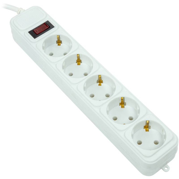 Купить Фільтр живлення PowerPlant JY-1056/5B 5 розеток, 5м 100% медь, White (EX610587)