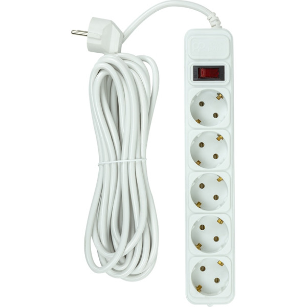 Купить Фільтр живлення PowerPlant JY-1056/5B 5 розеток, 5м 100% медь, White (EX610587)
