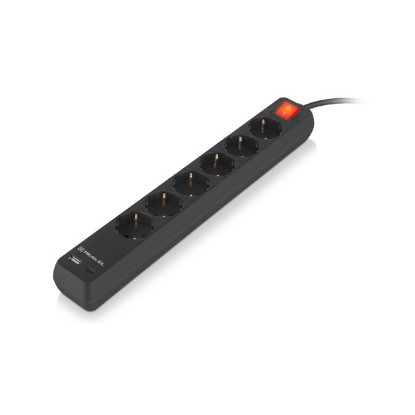 Купить Фільтр живлення REAL-EL RS-Protect 605 3м Black (EL122300041)