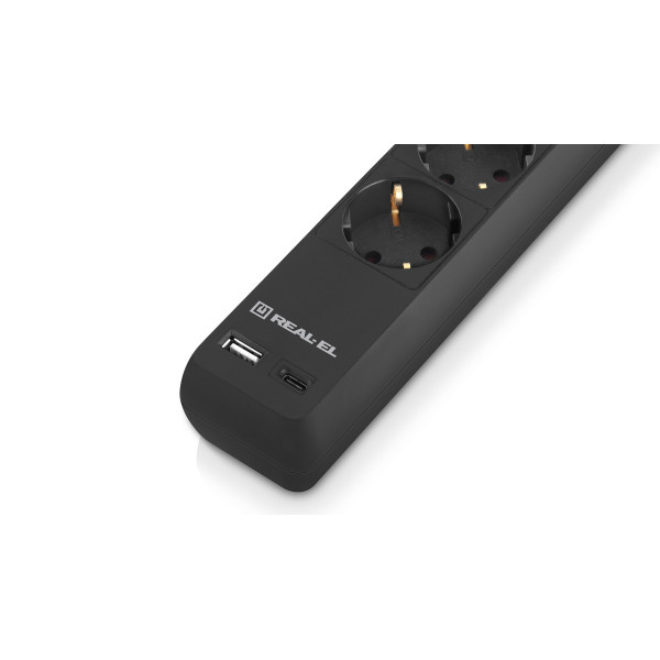 Купить Фільтр живлення REAL-EL RS-Protect 605 3м Black (EL122300041)
