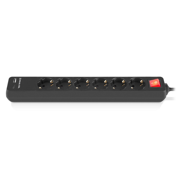 Купить Фільтр живлення REAL-EL RS-Protect 605 3м Black (EL122300041)