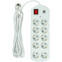 Купить Фільтр живлення PowerPlant YS-N6065/5 (EX610556) 10 розеток, 2xUSB, 5 м, євростандарт, білий