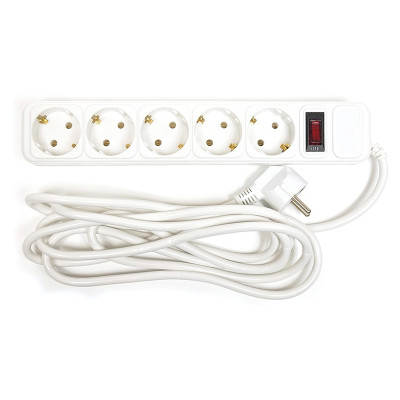 Купити Фільтр живлення PowerPlant JY-1056/3 (PPSA10M30S5B) 5 розеток, 3 м, білий, коробка