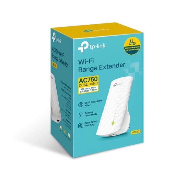 Купить Бездротовий повторювач/розширювач WiFi сигналу TP-Link RE220