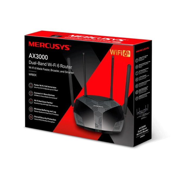 Купити Бездротовий маршрутизатор Mercusys MR80X