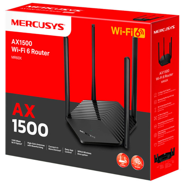 Купити Бездротовий маршрутизатор Mercusys MR60X