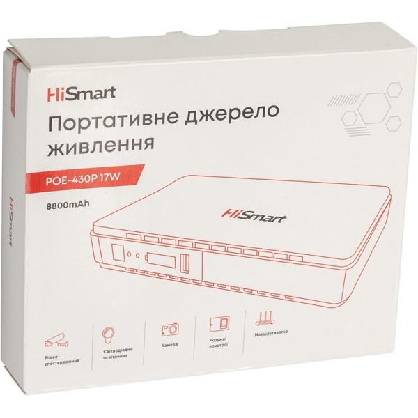 Купить Джерело безперебійного живлення для роутера HiSmart POE-430P 17W