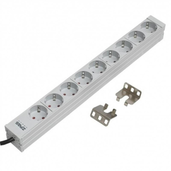 Купить Розеточный блок Zpas 19" 1U 9хSchuko, без выключателя, вилка С14 (W-LZ30-09-SU-000-K)