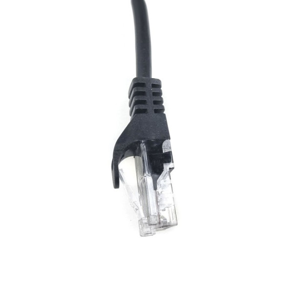 Купити Патч-корд литий EServer UTP, RJ45, Cat.5e, 0,25m, чорний (CORD-0.25M-BLACK)