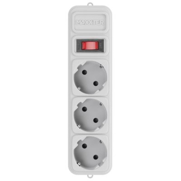 Купити Фільтр живлення Maxxter (SPM3-G-15G) 3 розетки, 4.5м, білий