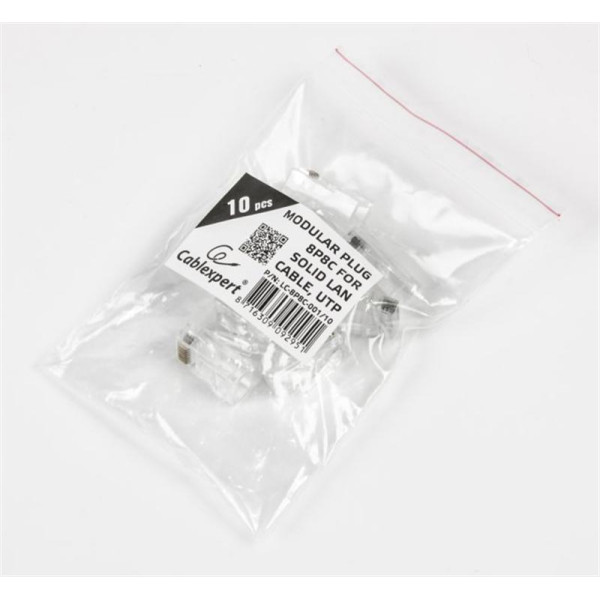 Купить Конектор RJ 45 Cablexpert (LC-8P8C-001/10) Cat. 5e UTP із позолоченими контактами (10 шт/уп)