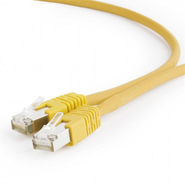 Купить Патч-корд S/FTP Cablexpert (PP6A-LSZHCU-Y-0.5M) литой, 50u штекер с защелкой, 0.5м, желтый