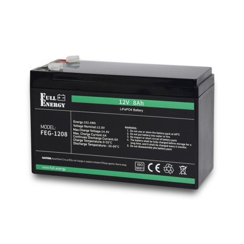 Купить Акумуляторна батарея Full Energy FEG-128 12V 8AH LiFePO4