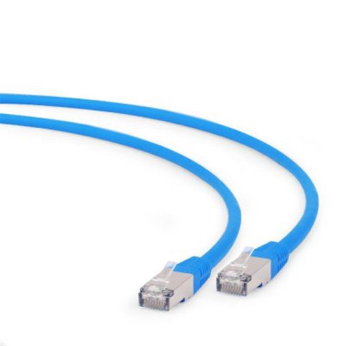 Купить Патч-корд S/FTP Cablexpert (PP6A-LSZHCU-B-1M) cat.6a, литий, 50u штекер із засувкою, 1м, синій