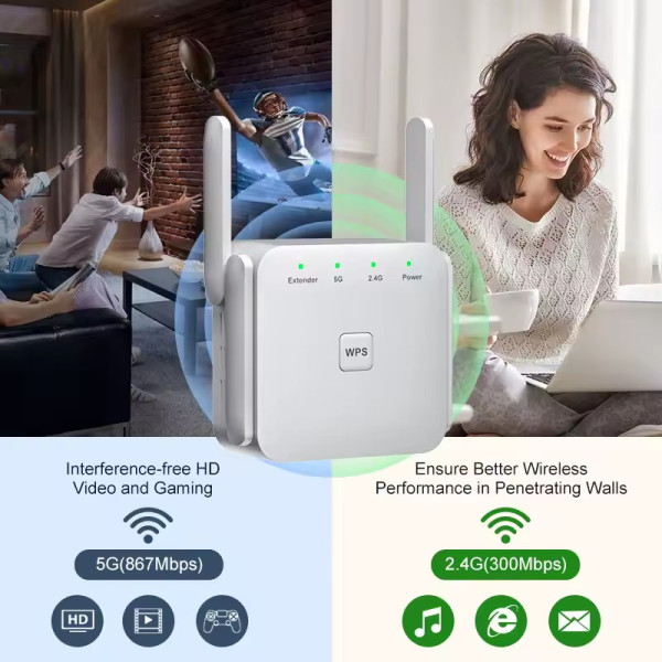 Купить Точка доступу Fenvi FWD-R1208U Wi-Fi Repeater Booster 2.4G/5GHz