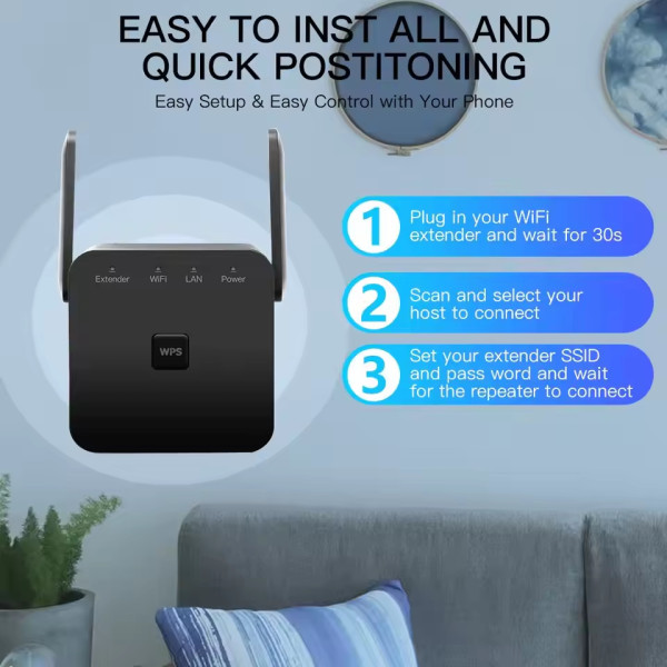 Купить Точка доступу Fenvi Pro 300M Wi-Fi Repeater 2.4Ghz Network Expander