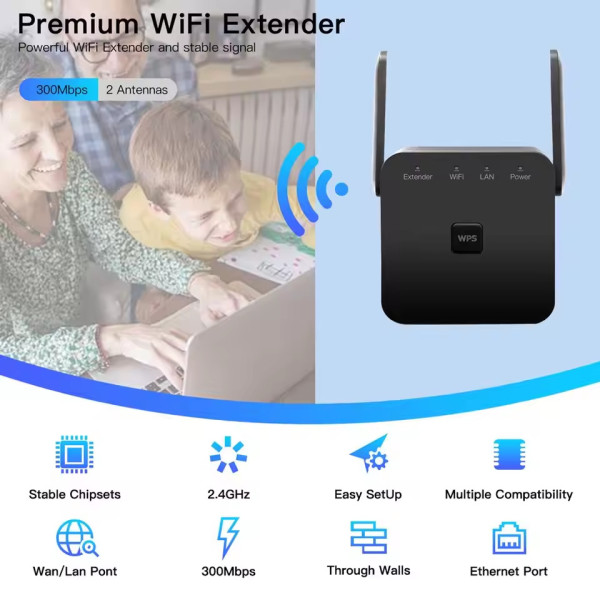Купить Точка доступу Fenvi Pro 300M Wi-Fi Repeater 2.4Ghz Network Expander