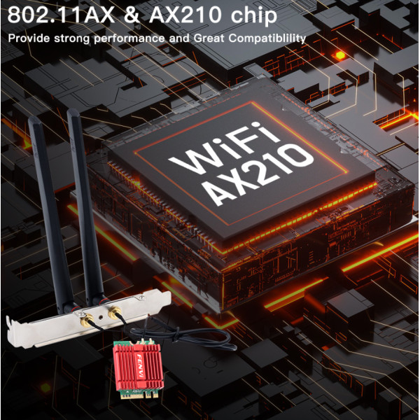 Купить Бездротовий адаптер Fenvi AX210NGW Kit